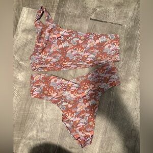 Floral One-Shoulder Bikini Set